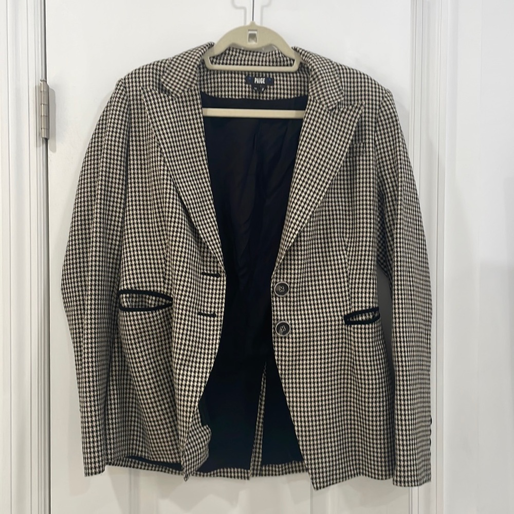 Paige houndstooth blazer